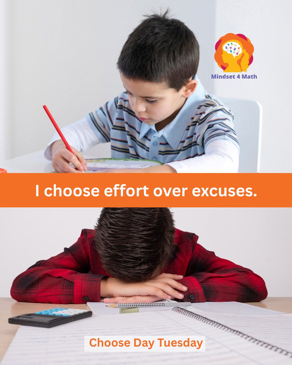 Mindset4math's tweet image. Even when Math feels hard, giving your best effort will always take you further than giving up.
#mindset4math #growthmindset #ChooseDayTuesday