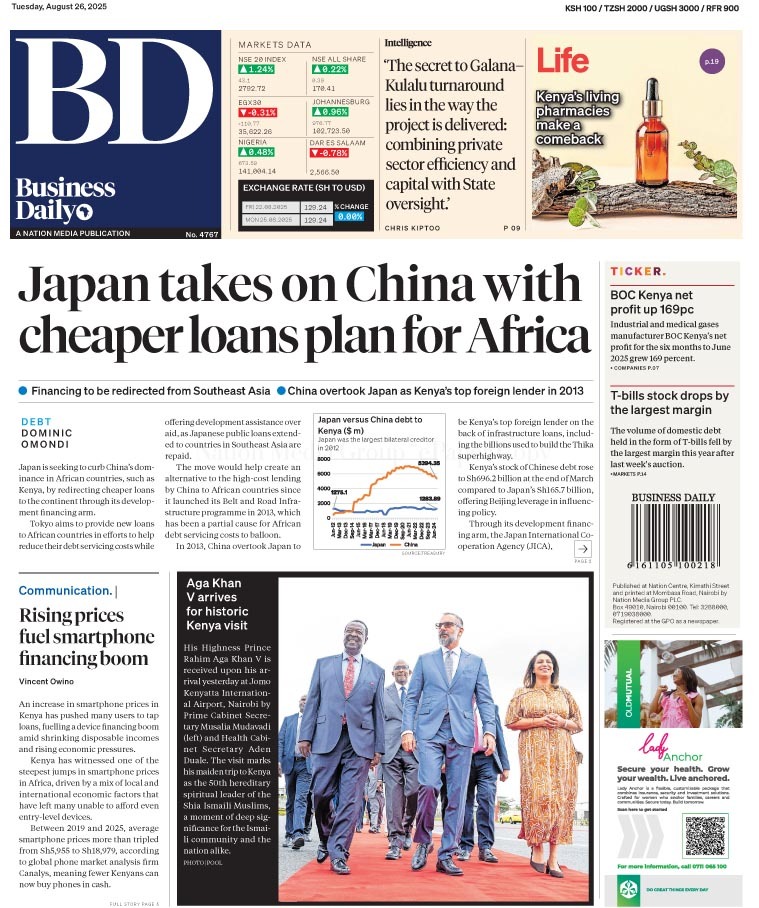 BD_Africa's tweet photo. Japan takes on China with cheaper loans plan for Africa 

Aug 26, 2025 🗞️ 📊 

https://t.co/1SuvRDoBBz https://t.co/w4URau2PqG