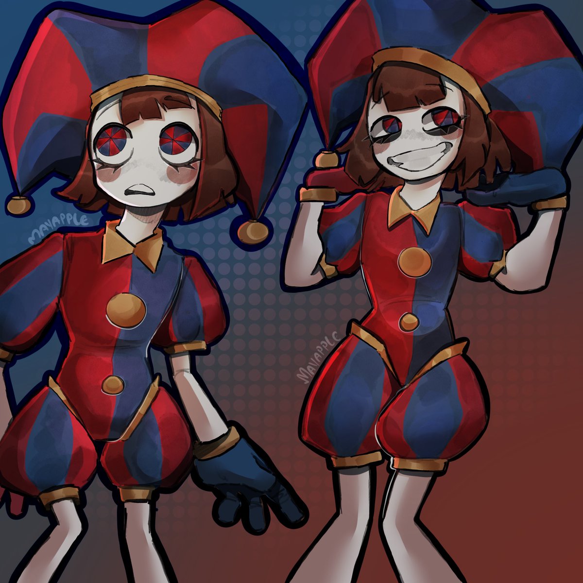 shariSkuff's tweet image. Ponmi fanart 
(I already managed to calibrate my tablet)#DigitalCircus #ADC