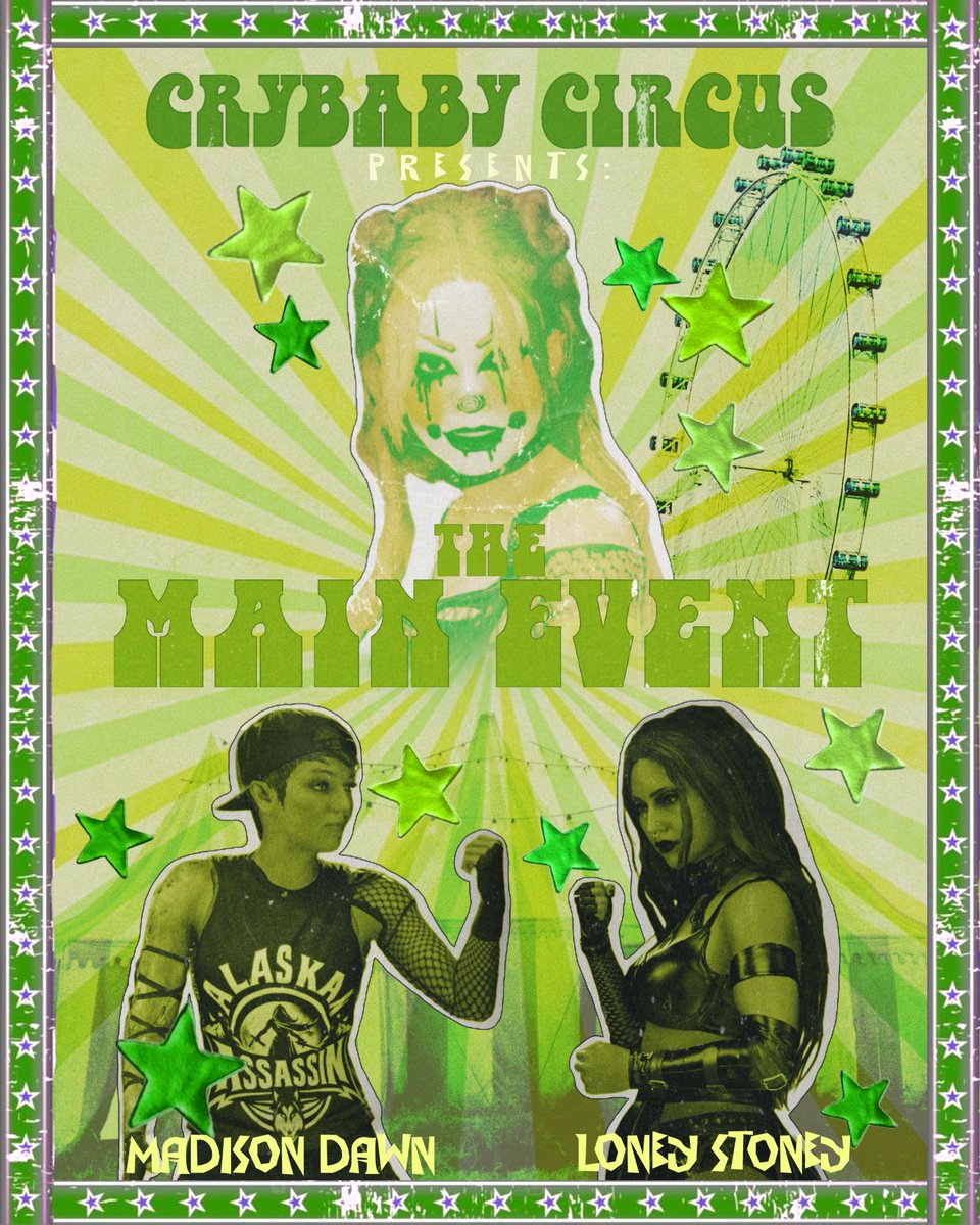IWF on Twitch (@iwfuniverse) on Twitter photo 🎪 CRYBABY CIRCUS PRESENTS: 🎪
Extreme Rules 2/3 Falls action; Loney Stoney goes head to head with <a href="/MadisonDawnIWF/">Madison Dawn</a> but that’s not all! <a href="/crybabysupeyIWF/">RINGMASTER supey</a> will oversee everything as your SPECIAL GUEST REFEREE! LIVE NOW on #MondayNightMELTDOWN 🎪 CRYBABY CIRCUS PRESENTS: 🎪
Extreme Rules 2/3 Falls action; Loney Stoney goes head to head with <a href="/MadisonDawnIWF/">Madison Dawn</a> but that’s not all! <a href="/crybabysupeyIWF/">RINGMASTER supey</a> will oversee everything as your SPECIAL GUEST REFEREE! LIVE NOW on #MondayNightMELTDOWN