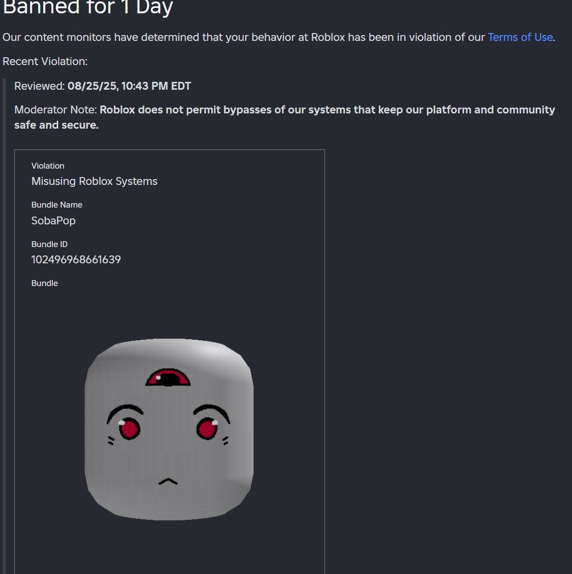 ok what the fuck??????????????? scratching my head?? WHAT DID I DO HERE?? WHAT WAS THE ISSUE??? WHAT.. #ROBLOX