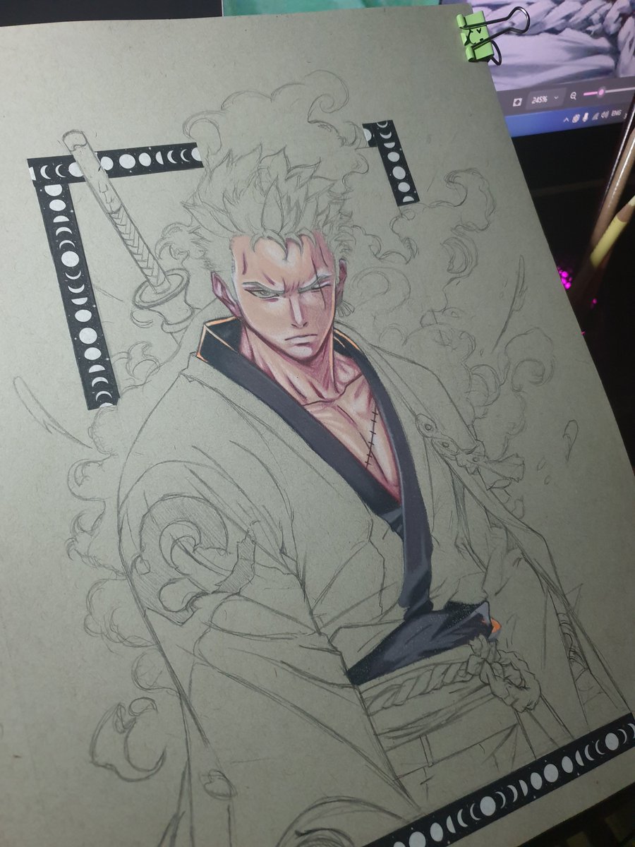 HopeInvader's tweet photo. Roronoa zoro 💚

#art #onepiece #roronoazoro #drawing #prismacolor https://t.co/4qdAlnMQ8p