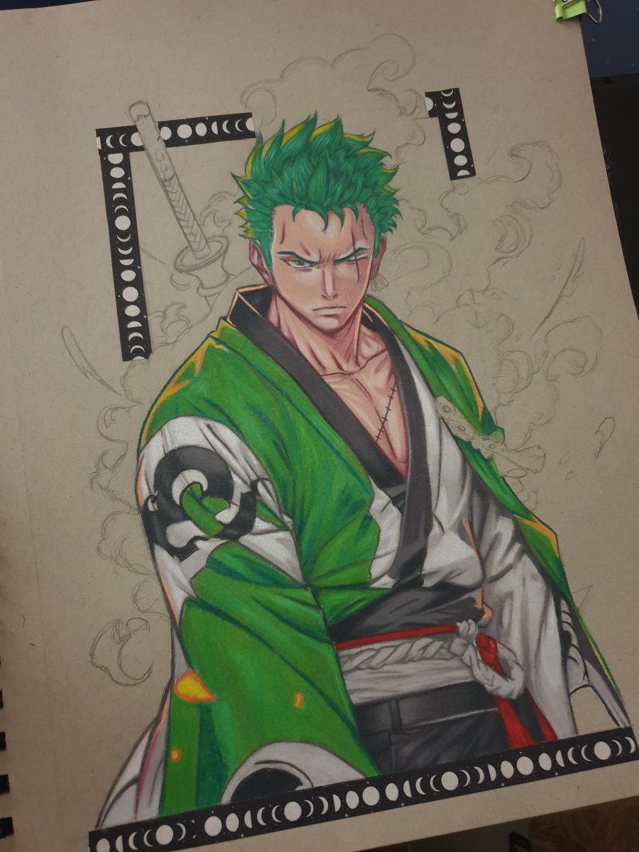 HopeInvader's tweet photo. Roronoa zoro 💚

#art #onepiece #roronoazoro #drawing #prismacolor https://t.co/4qdAlnMQ8p