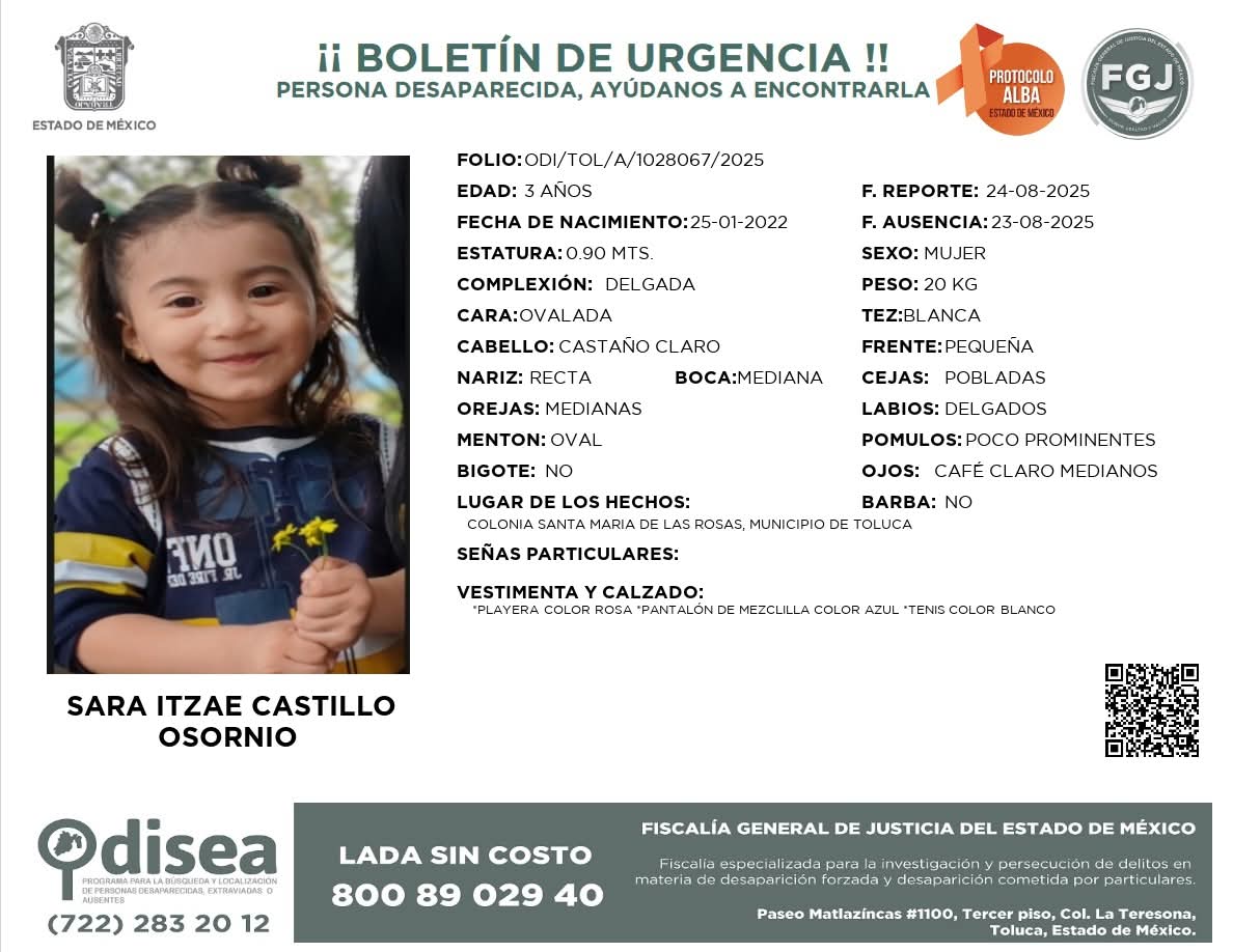judith_arzola's tweet photo. Hola, les pido favor de difundir, la familia de una conocida no aparece desde el 23 de Agosto 2025, se los agradecería mucho!! 
Esto fue en Toluca, México 
#AlertaAMBER #Odisea  #Desaparecidos  #Mexico  #TOLUCA https://t.co/LPBVoqA8in
