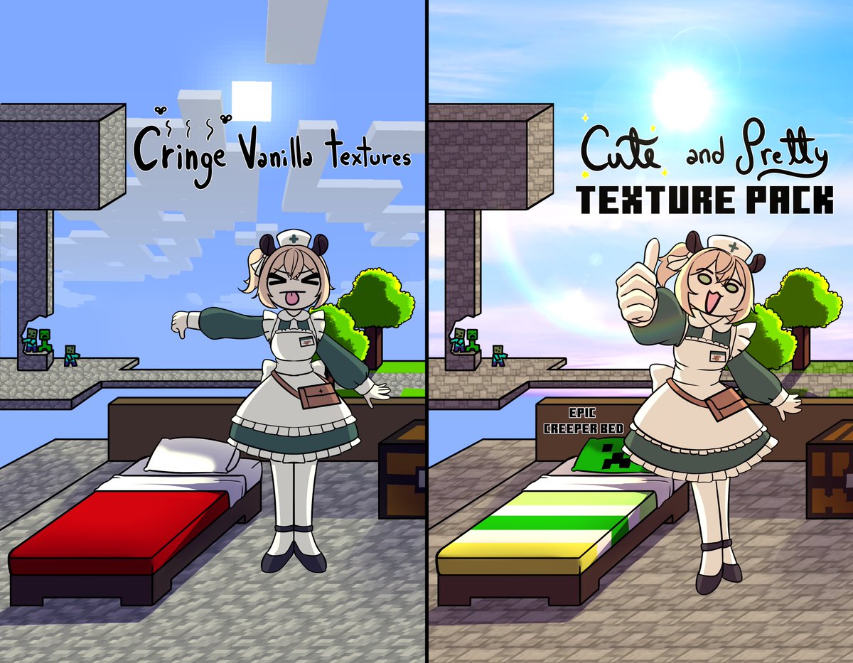 day 3: Nimi when vanilla textures: #nimagery