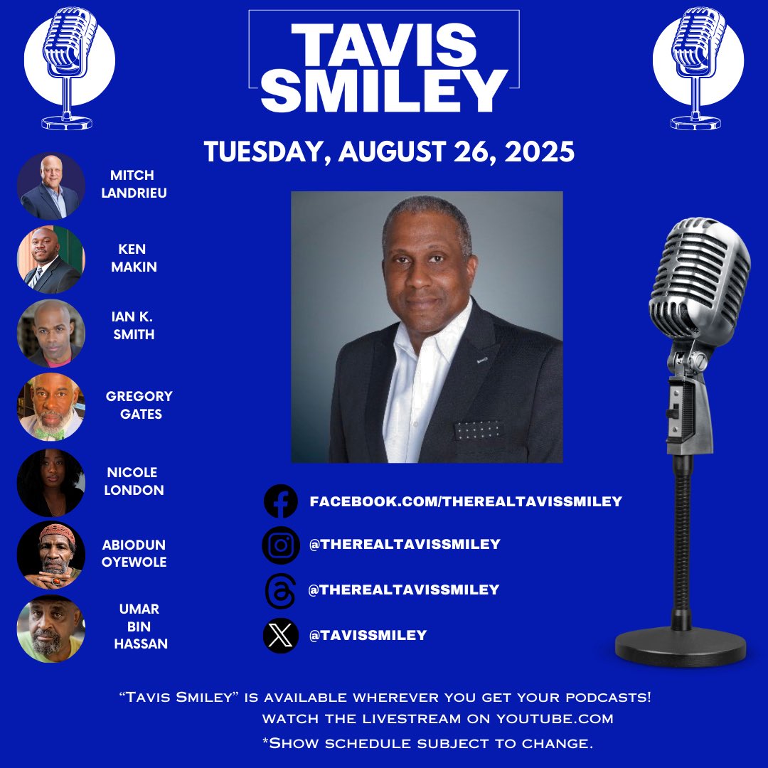 tavissmiley's tweet image. #kbla1580 #unapologeticallyprogressive #tavissmiley #tavissmileyshow #mitchlandrieu #kenmakin #ianksmith #gregorygates #nicolelondon #abiodunoyewole #umarbinhassan #democraticparty #hurricanekatrina #imagenation #beyondmidnight @differencemakin
