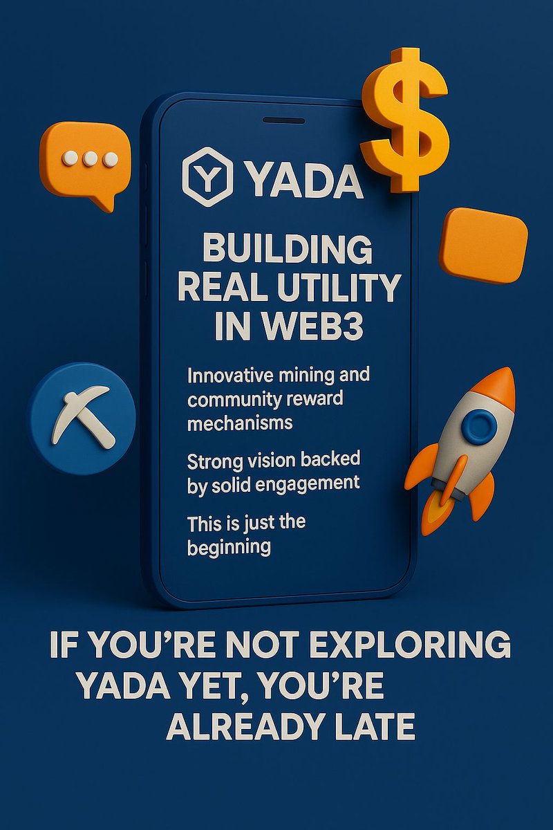 Hamza Zahid (@hamza_ch8310) on Twitter photo 🚀 Yada is building real utility in Web3 with innovative mining and community reward mechanisms. A strong vision backed by solid engagement — this is just the beginning.
If you’re not exploring Yada yet, you’re already late.
<a href="/SidraGemWorlds/">YADA. SidraGemWorld</a>
#Yada #Web3 #CryptoMining #Airdrop 🚀 Yada is building real utility in Web3 with innovative mining and community reward mechanisms. A strong vision backed by solid engagement — this is just the beginning.
If you’re not exploring Yada yet, you’re already late.
<a href="/SidraGemWorlds/">YADA. SidraGemWorld</a>
#Yada #Web3 #CryptoMining #Airdrop