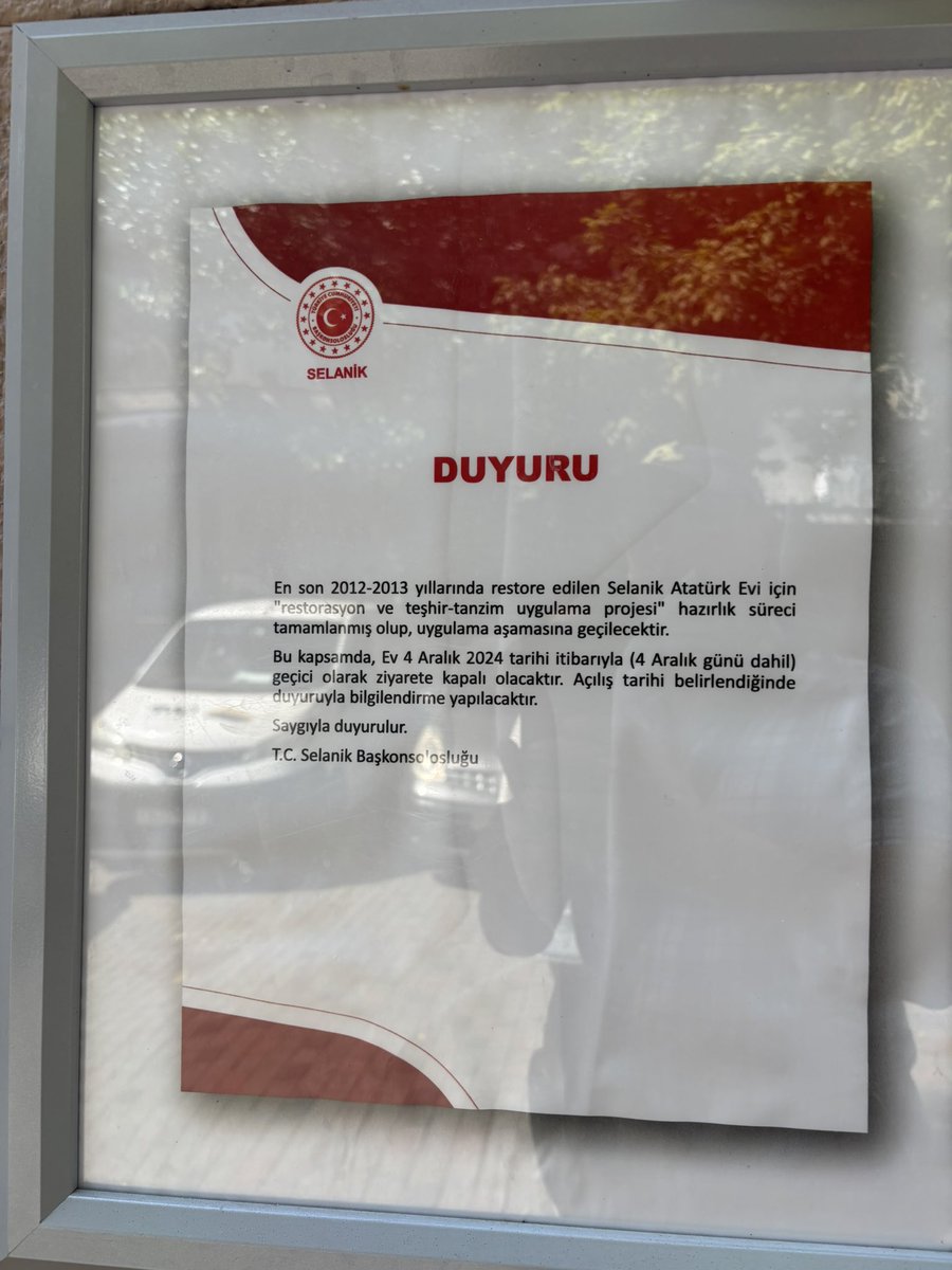 Atatürk’ümüzün Selanikte bulunan evinin 8-9 aydır restorasyonunun bitmeyişi ve ne zaman biteceğinin dahi bilinmeyişi ama milyar dolarlık inşaatların 1-2 yılda bitişi bana çok manidar geldi!!! Açıkcası çok üzücü… @ataturk