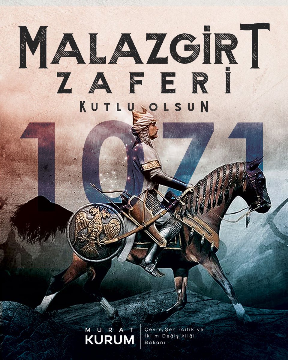 murat_kurum's tweet photo. Anadolu'yu yurt yapan zafer kutlu olsun🇹🇷

1071 Malazgirt Zaferimizin 954. yıl dönümünde büyük komutan Sultan Alparslan'ı ve Anadolu’yu bize vatan kılan tüm kahramanlarımızı rahmet ve minnetle anıyorum. https://t.co/IdOZcnGpZb