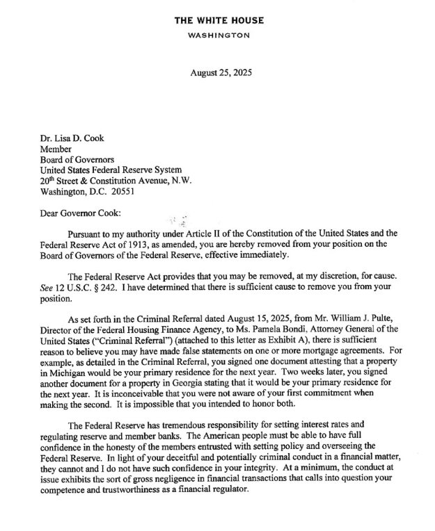 A misstatement on a mortgage application for a residential property enough grounds to remove someone from public office in the USA.