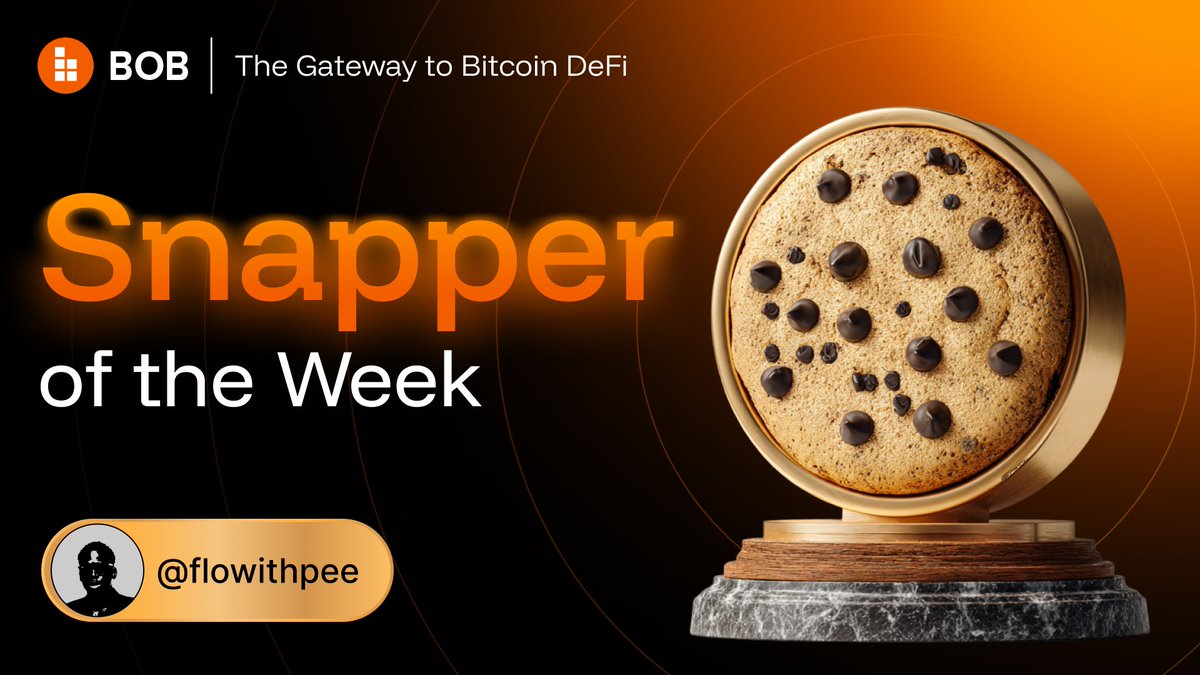 BOB (@build_on_bob) on Twitter photo SNAPPER OF THE WEEK 🍪
goes to… <a href="/flowithpee/">flowithpee</a>
Each week, we highlight Snappers pushing the narrative forward (not with noise, but with real signal).
More of our favorite posts from this week ↓ SNAPPER OF THE WEEK 🍪
goes to… <a href="/flowithpee/">flowithpee</a>
Each week, we highlight Snappers pushing the narrative forward (not with noise, but with real signal).
More of our favorite posts from this week ↓