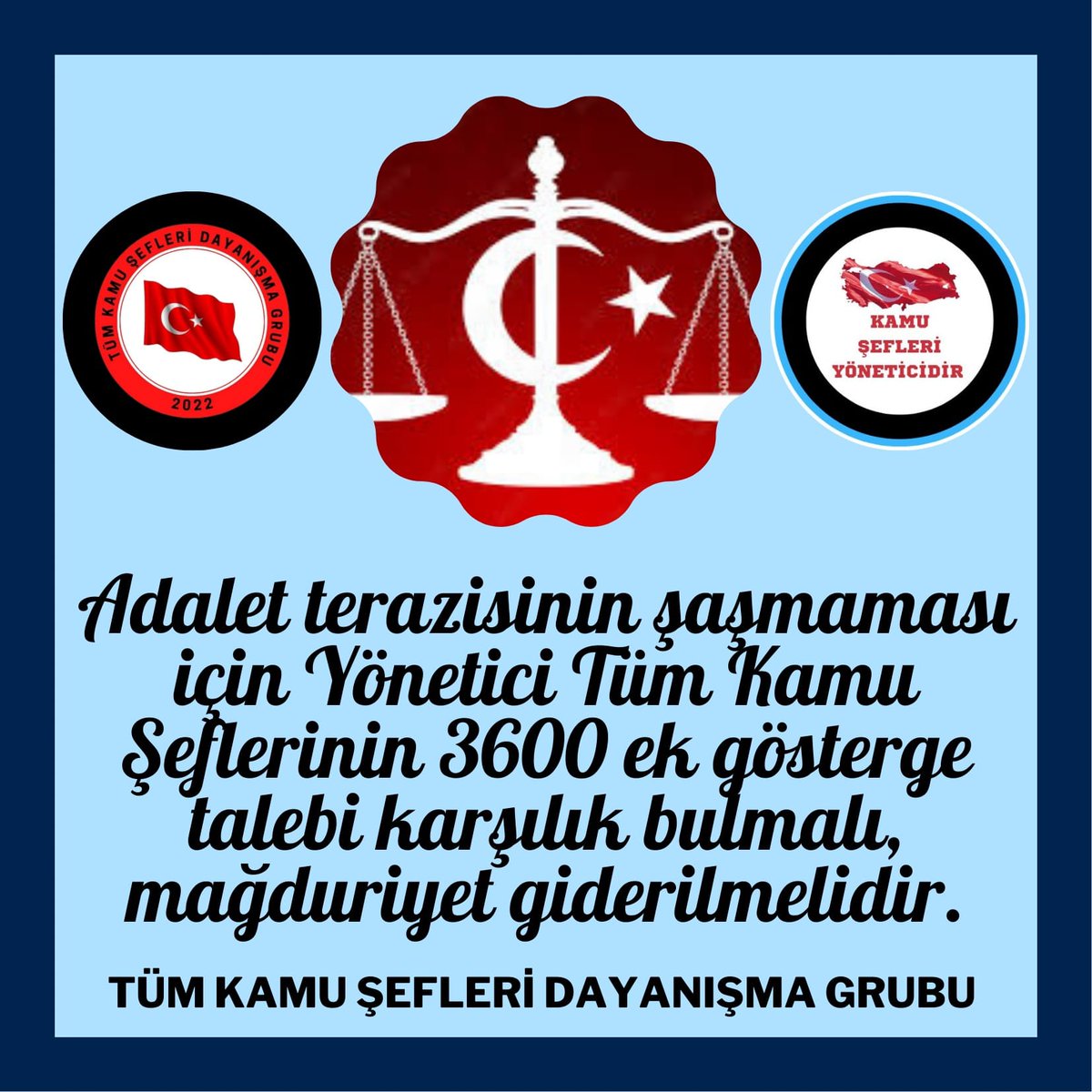 🇹🇷 TÜM KAMU ŞEFLERİ DAYANIŞMA GRUBU 🇹🇷 (@kamuseflerid_g) on Twitter photo Kamu vicdanını yaralayan 3600 ek gösterge düzenlemesi bazı ünvanları direkt 3600 e çekerken #TümKamuŞefleri ni 2800 de bırakmıştır. Hiyerarşik yapı düşünülmeden yapılan 3600 planı mağduriyet oluşturmuştur. Sözün tutulmasını bekliyoruz. <a href="/RTErdogan/">Recep Tayyip Erdoğan</a> <a href="/isikhanvedat/">Prof. Dr. Vedat Işıkhan</a> <a href="/_cevdetyilmaz/">Cevdet Yılmaz</a> Kamu vicdanını yaralayan 3600 ek gösterge düzenlemesi bazı ünvanları direkt 3600 e çekerken #TümKamuŞefleri ni 2800 de bırakmıştır. Hiyerarşik yapı düşünülmeden yapılan 3600 planı mağduriyet oluşturmuştur. Sözün tutulmasını bekliyoruz. <a href="/RTErdogan/">Recep Tayyip Erdoğan</a> <a href="/isikhanvedat/">Prof. Dr. Vedat Işıkhan</a> <a href="/_cevdetyilmaz/">Cevdet Yılmaz</a>