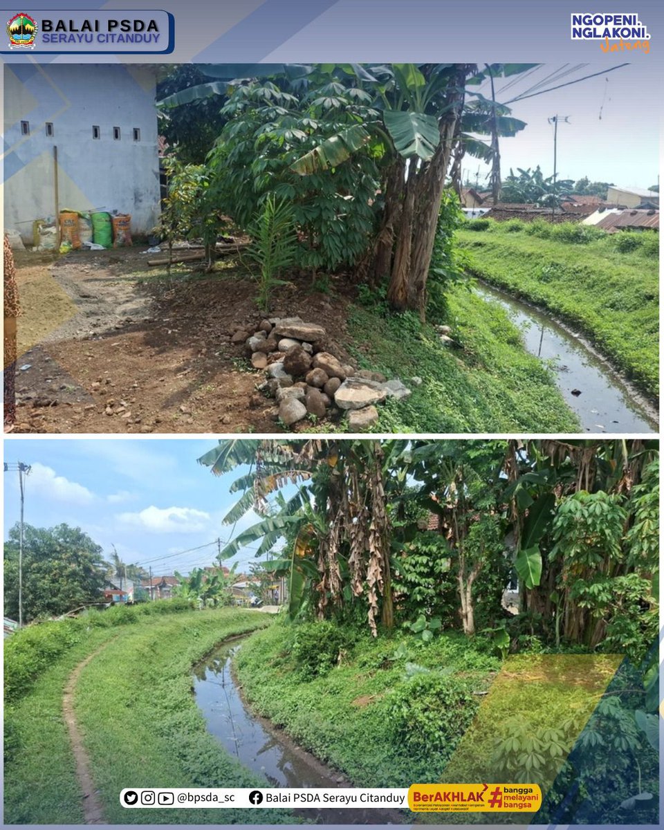 Survey Lokasi Permohonan Batas Tanah untuk pensertifikatan tanah hak milik warga karna dilokasi tersebut terdapat patok Balai PSDA Serayu Citanduy yang berjarak 4 meter dari lining kiri saluran suplesi Logawa DI Banjaran dan sudah sesuai dengan sertifikat tanah.