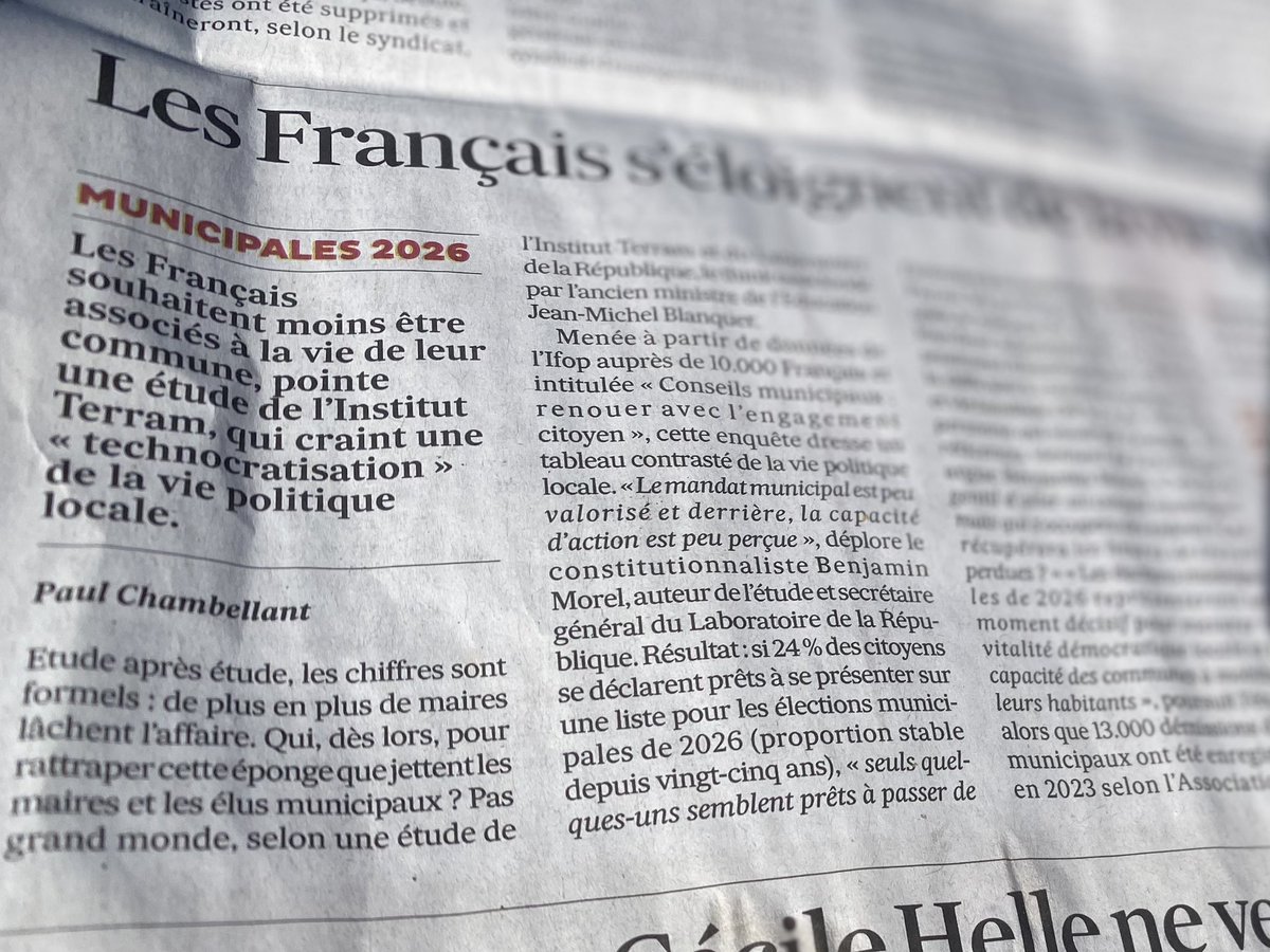 Julien carette (@carettej) on Twitter photo <a href="/Institut_Terram/">Institut Terram</a> dans <a href="/LesEchos/">Les Echos</a> sonde l’engagement à l’échelon local avec <a href="/LabRepublique/">Le Laboratoire de la République</a>
Intéressant de lire le rôle clé joué par le réseau social culturel et cultuel dans la volonté de s’engager <a href="/PaulChambel/">Paul Chambellant</a> <a href="/BenjaminMorel63/">Benjamin Morel</a> <a href="/DelageVictor/">Victor Delage</a> et l’urgence à la simplification admin <a href="/Institut_Terram/">Institut Terram</a> dans <a href="/LesEchos/">Les Echos</a> sonde l’engagement à l’échelon local avec <a href="/LabRepublique/">Le Laboratoire de la République</a>
Intéressant de lire le rôle clé joué par le réseau social culturel et cultuel dans la volonté de s’engager <a href="/PaulChambel/">Paul Chambellant</a> <a href="/BenjaminMorel63/">Benjamin Morel</a> <a href="/DelageVictor/">Victor Delage</a> et l’urgence à la simplification admin