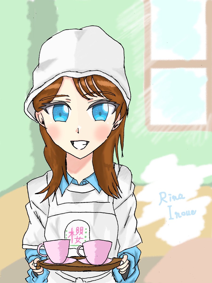 カフェ店員！！

 #sakurazaka46fanart
#櫻坂46CAFE_2025
#井上梨名