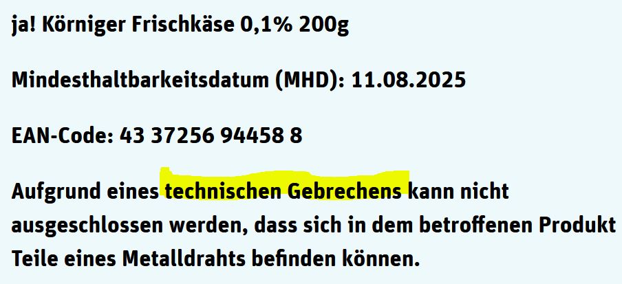 Felix Hartmann (@felixhartmann76) on Twitter photo Dem ja! Körniger Frischkäse 0,1 % geht's nicht so gut. Dem ja! Körniger Frischkäse 0,1 % geht's nicht so gut.