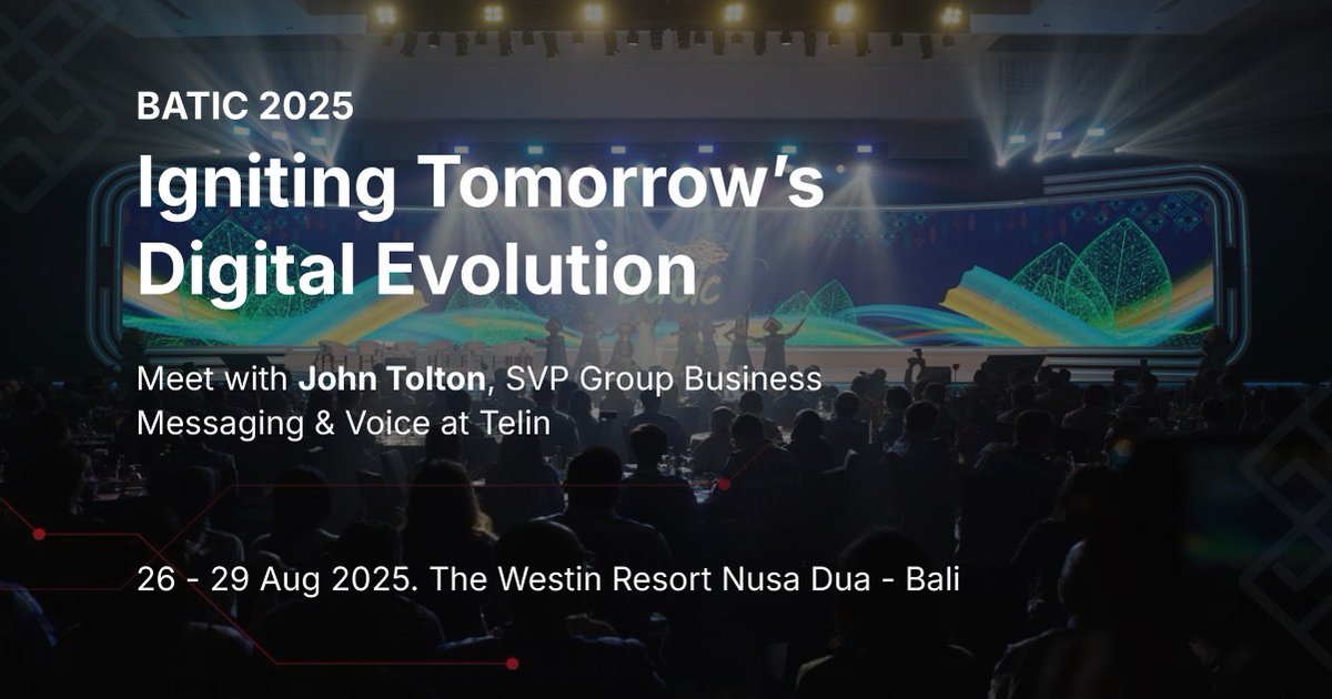 Exciting news from Bali! 🌴

This Wednesday, August 27, at 3 PM, on the Expert Spotlight Stage at BATIC 2025, Google Firebase Phone Number Verification will be demonstrated live by John Tolton, with the support of Telin and #IPification, on the Telkomsel network.