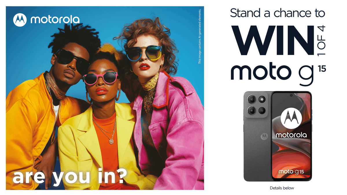Yfm's tweet photo. Here's your chance to join the Motorola Generation with the brand-new Motorola Series!📱

To enter, simply pop by any Ackermans, PEP or Incredible Connection and snap a selfie with the new Motorola. Post your selfie using #AreYouIn + tag @Yfm

The Way Up could be calling you! https://t.co/VFE0vOL2VQ