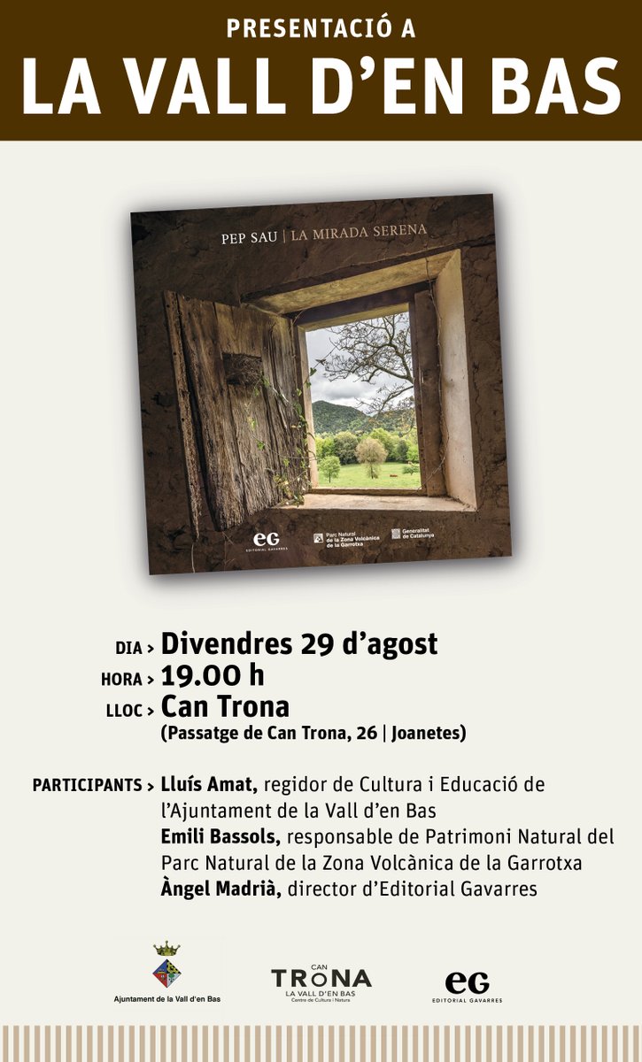 📍 Aquest divendres, a <a href="/CanTronaCCN/">CAN TRoNA</a>, parlarem de la mirada serena d'en Pep Sau: pacient, honesta, senzilla. I, alhora, una mirada sensible i depurada. Ho farem acompanyats per <a href="/LluisLlulluab/">Lluís Amat 🎗</a>, <a href="/emilibassols/">Emili Bassols Isamat</a> i <a href="/madriaroura/">Àngel Madrià Roura</a>. 

Us hi esperem!