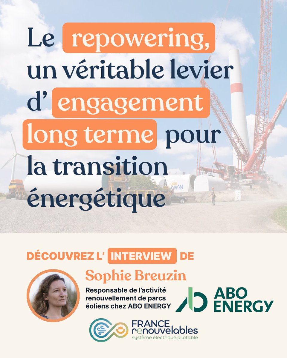 [#Interview] "Pour les élus, le #repowering porte le renouvellement d’une confiance en la transition énergétique" : focus sur le renouvellement des #éoliennes en fin.

Renouveler un parc #éolien, c'est l'opportunité de faire mieux avec moins. Sophie Breuzin, responsable de