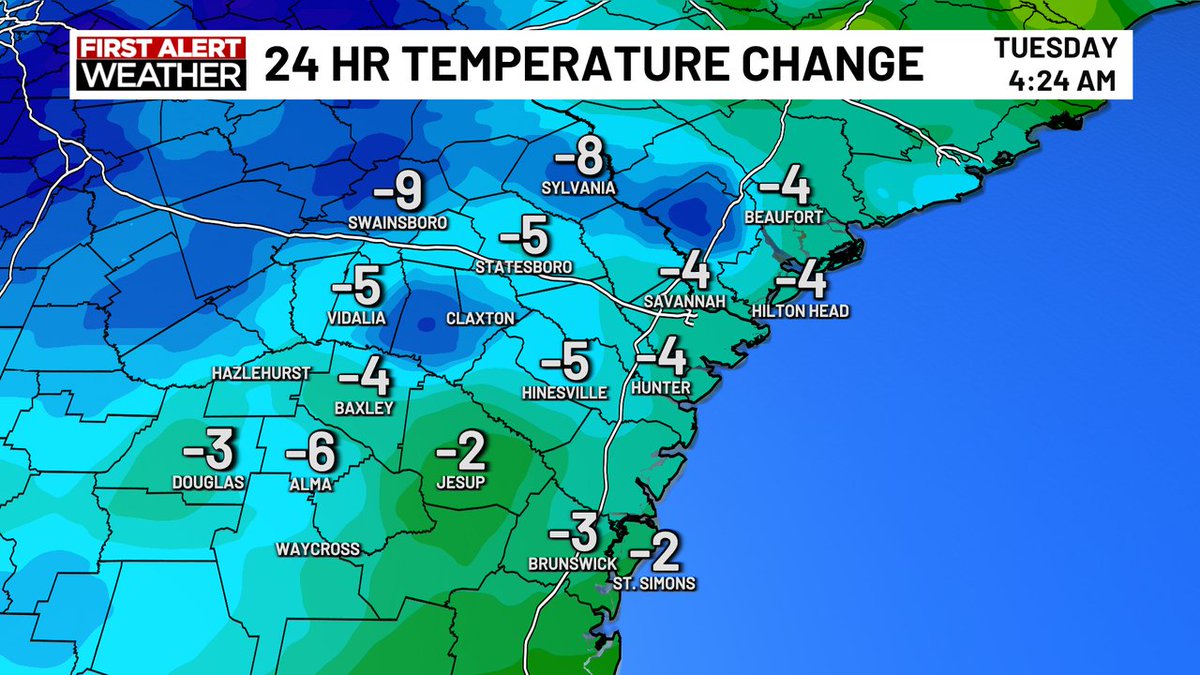 Andrew Gorton WTOC (@andrewgortonwx) on Twitter photo Cooler air will continue filtering in this morning with widespread lows in the 60s! Cooler air will continue filtering in this morning with widespread lows in the 60s!