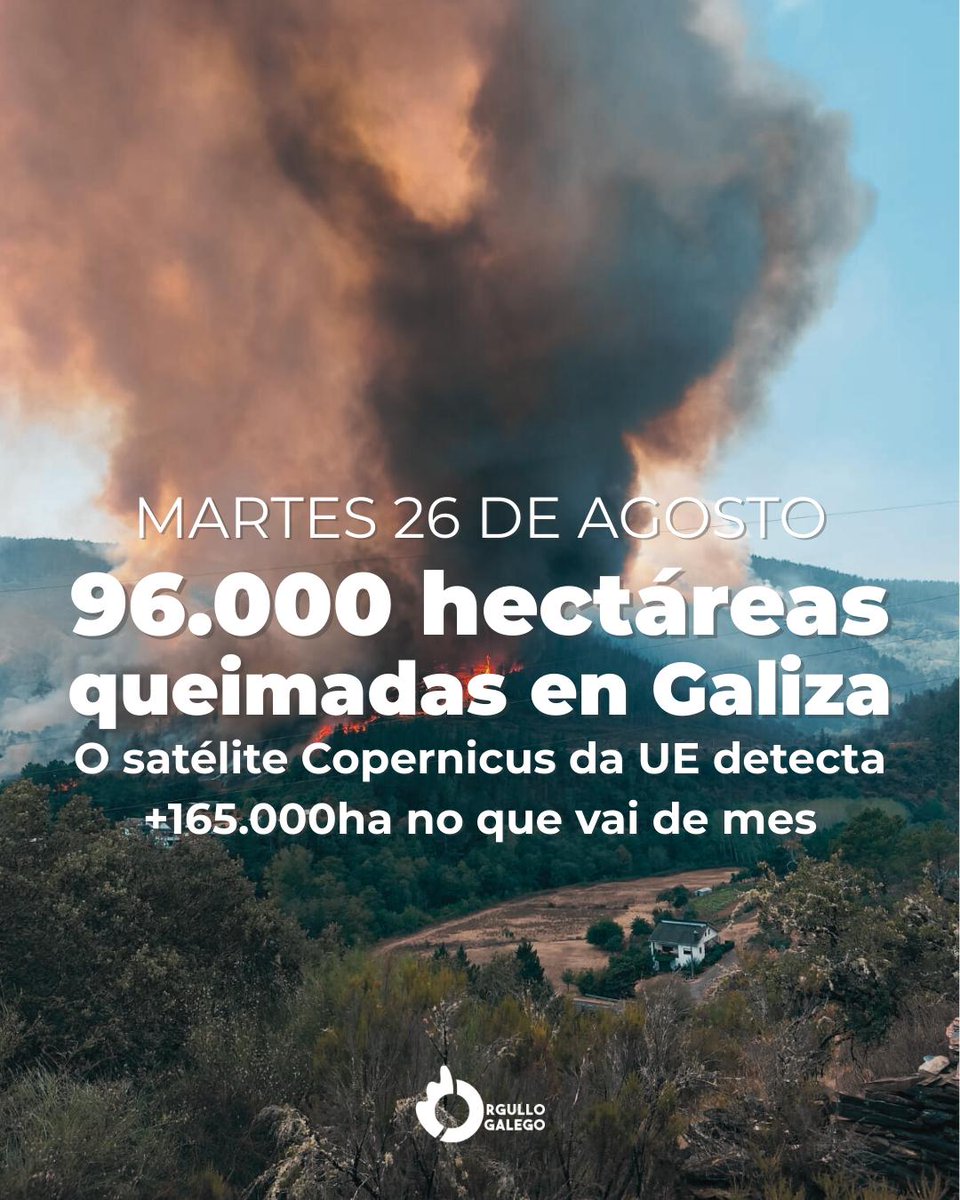 OrgulloGalegoGz's tweet photo. 🚨🔥Isto non para 😥 Difusión!

👉Info actualizada: https://t.co/QQjCc62mgF

Lume moi grave na Pobra do Brollón, non paran de medrar as hectáreas queimadas máis os grandes medios galegos xa están a cousa cousa, a lavar a cara á Xunta de Galicia

Cifras históricas! #LumesNuncaMáis https://t.co/PbtutYfx2R