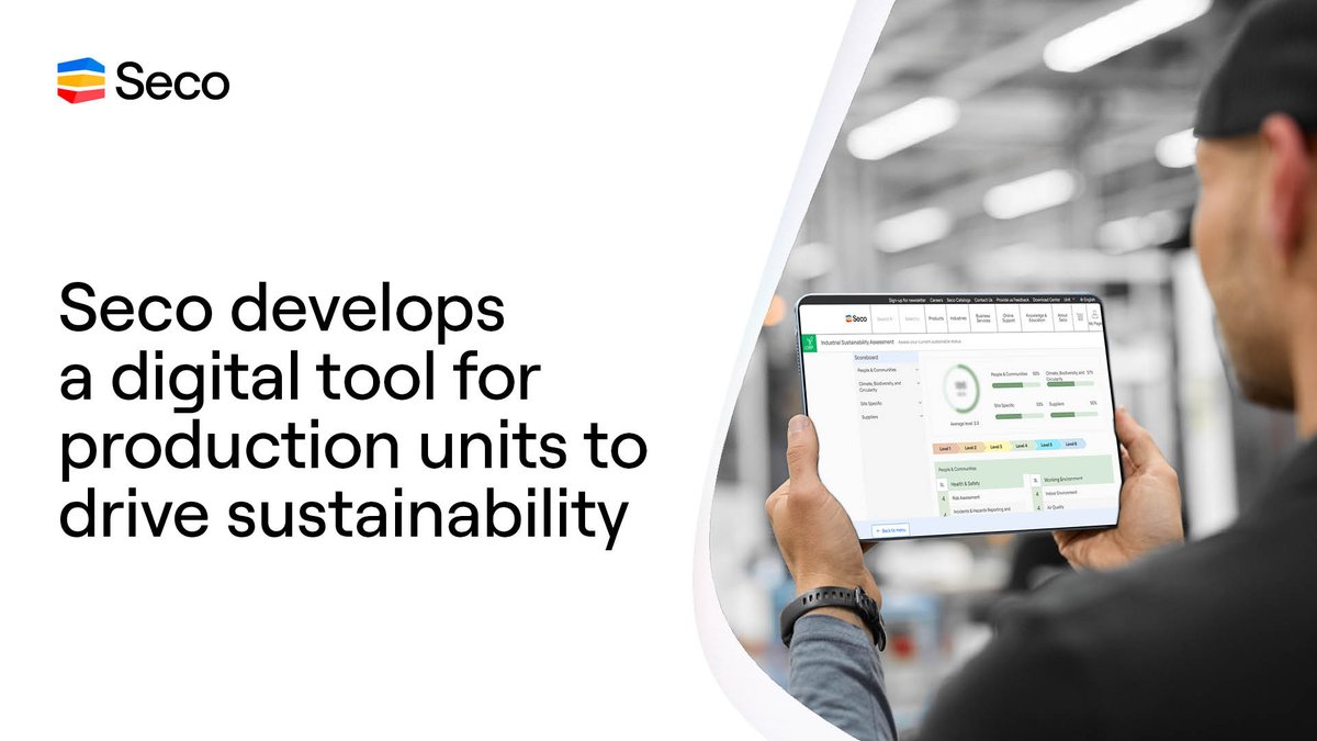 Want to boost sustainability in your operations?
Our assessment tool helps you evaluate, prioritize, and track progress on circularity, Net-Zero &amp; more.
Now exploring use for customers &amp; partners.
Interested in learning more? 👉 secotools.com/pr/Seco-develo…