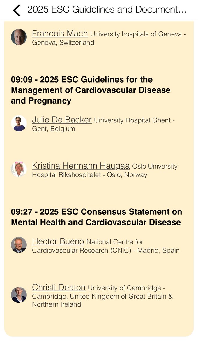 <a href="/escardio/">European Society of Cardiology</a> Guidelines not to be missed at #ESCCongress 2025

➡️ #CVD &amp;🤰
➡️ #mental #health &amp; #CVD &amp; many more