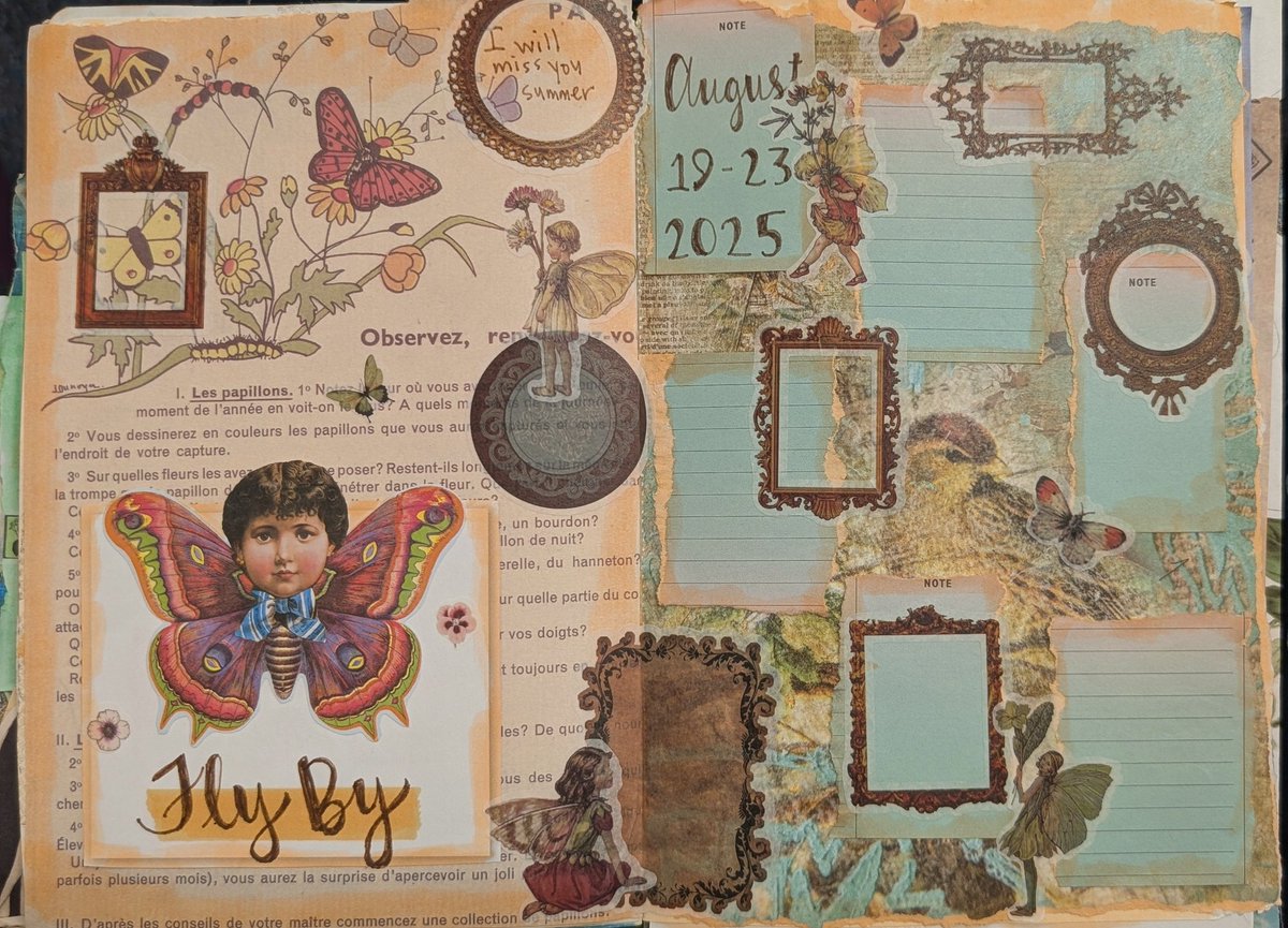 giniasjournal's tweet image. Summer sure does fly by...
This #summerartjournal  #journalspread is my favorite so far. It's missing something though...besides my actual #journaling. What does it need?