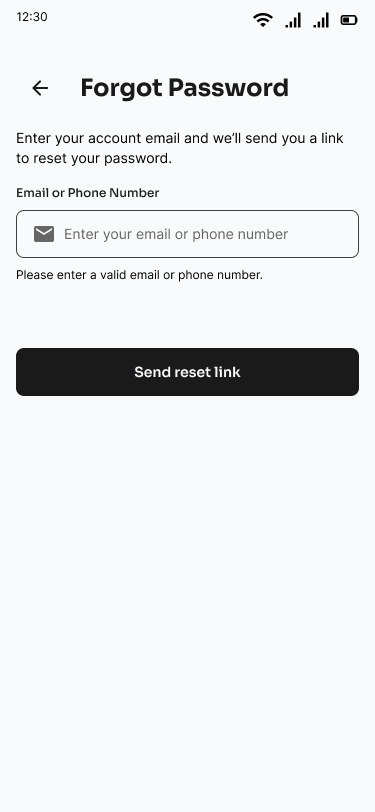 alihameendesign's tweet photo. Wireframing update ✍️
Next screens:
🔹 Login
🔹 Forgot Pwd
Added:
✔️ Inline error msgs (~22% less errors)
✔️ Show/Hide pwd (30% less resets)
✔️ Input icons
Aims to reduce friction, boost success.
#UXDesign #Wireframes #MobileUX #SaaS #UXForStartups https://t.co/g57uPUJQPJ