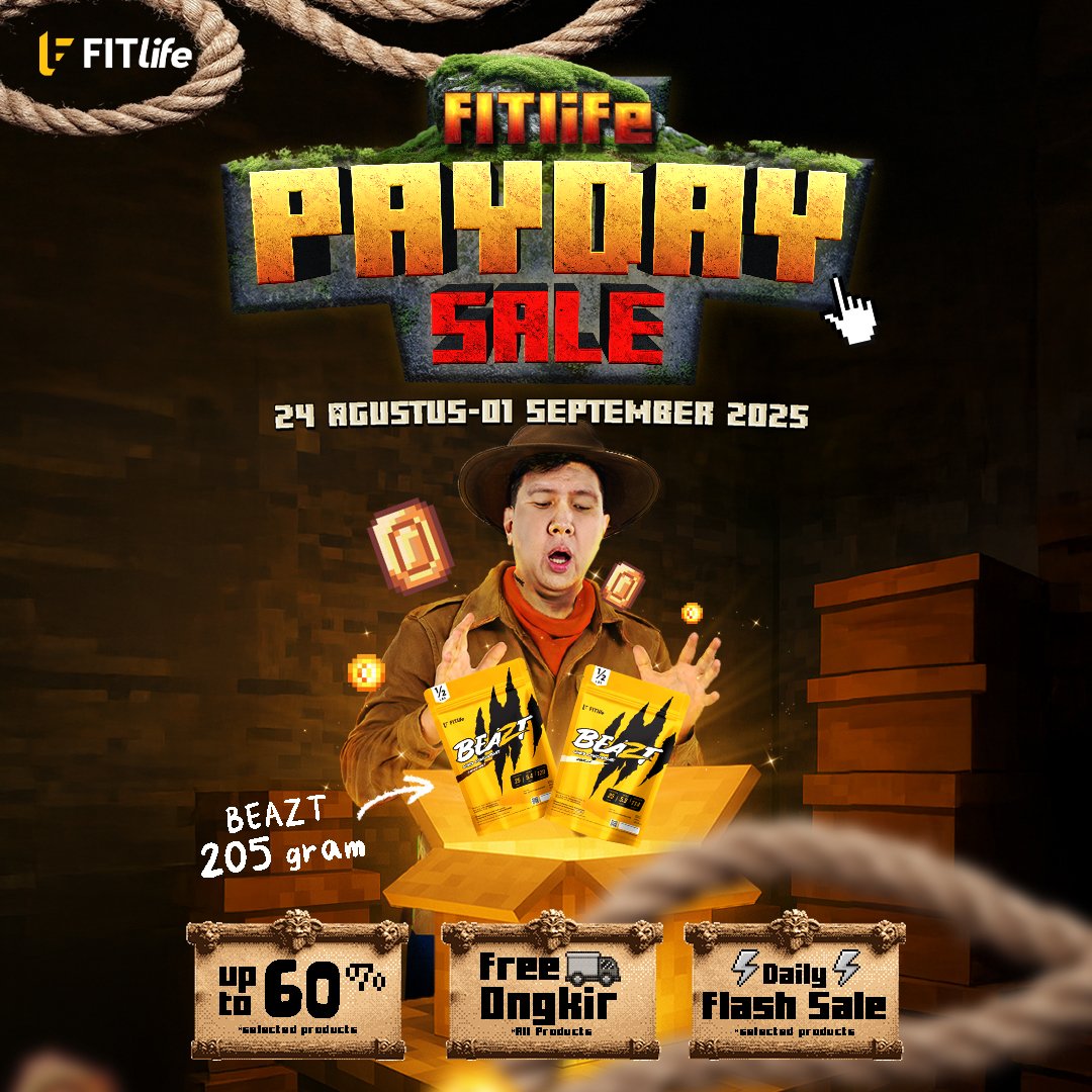 Udah gajian kan? Ayo jajan suplemen di Fitlife. Sedang ada Payday Sale Periode 24 Agustus - 01 September 2025

Diskon up to 60%, free ongkir untuk semua produk FITlife dan akan ada daily Flash Sale. Silakan cek di marketplace dan ig/tiktok fitlife