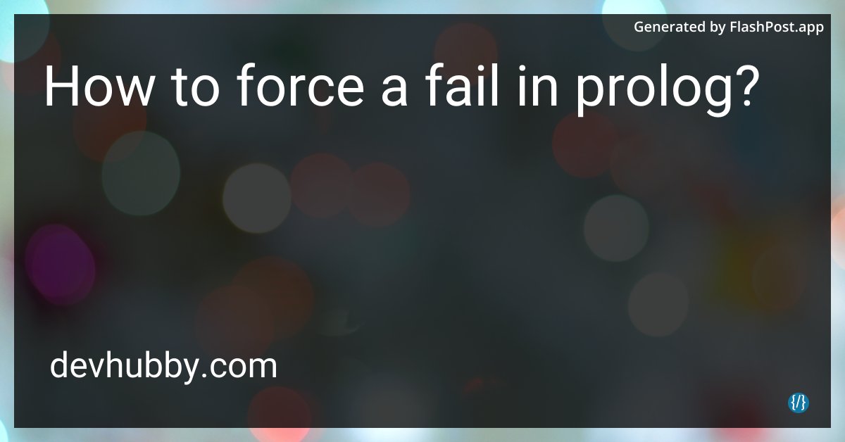 devhubbycom's tweet image. Prolog&apos;s success is so annoying! How do I introduce it to the concept of loss?

Source: devhubby.com/thread/how-to-…

#AI #FunctionalProgramming #DataScience #Python #prolog #force
