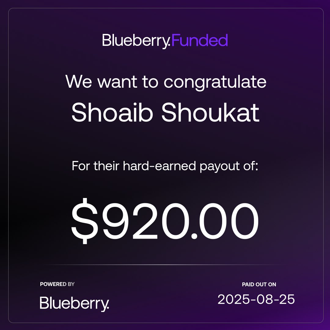 First payout in the bag with <a href="/BlueberryFunded/">Blueberry Funded</a> 

Approved in less than 24 hours 🔥

I’ve tried many firms and never liked instant models… but Blueberry’s Instant is on another level 💯

Big Thanks to <a href="/BlueberryMarcus/">Marcus Fetherston</a> <a href="/BlueberryFunded/">Blueberry Funded</a> 🙏