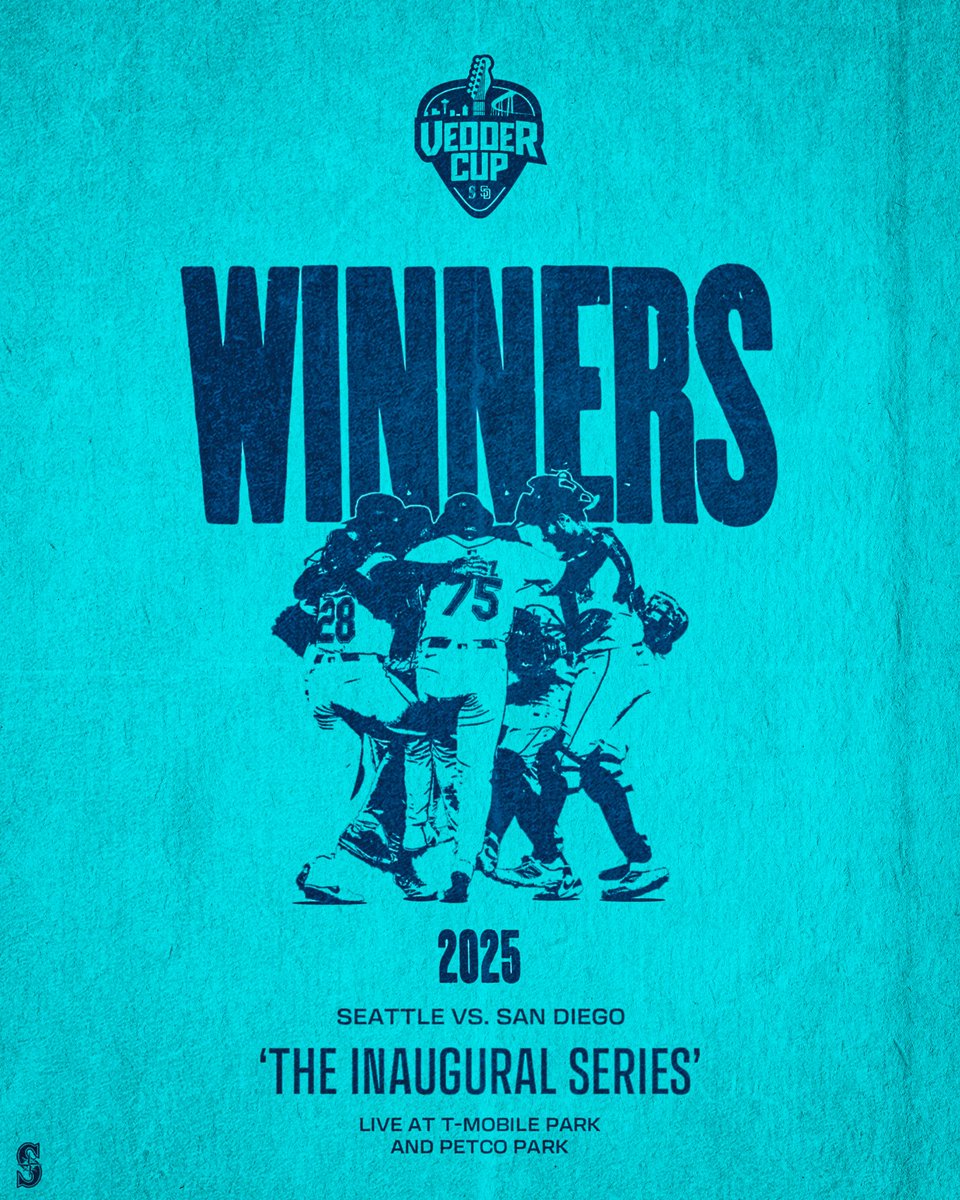 Mariners's tweet image. Rock on 🤘

The #VedderCup is ours!
