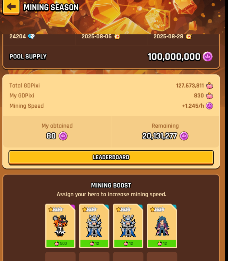 Negaar107's tweet photo. This is the amount of $PIXIC tokens I earned in the campaign for the @pixilandsocial game 🤩
I feel like I performed a bit weakly and started late.
How many points have you earned?
#PixieLand #GameFi #PIXIC https://t.co/eqa7hghtbw