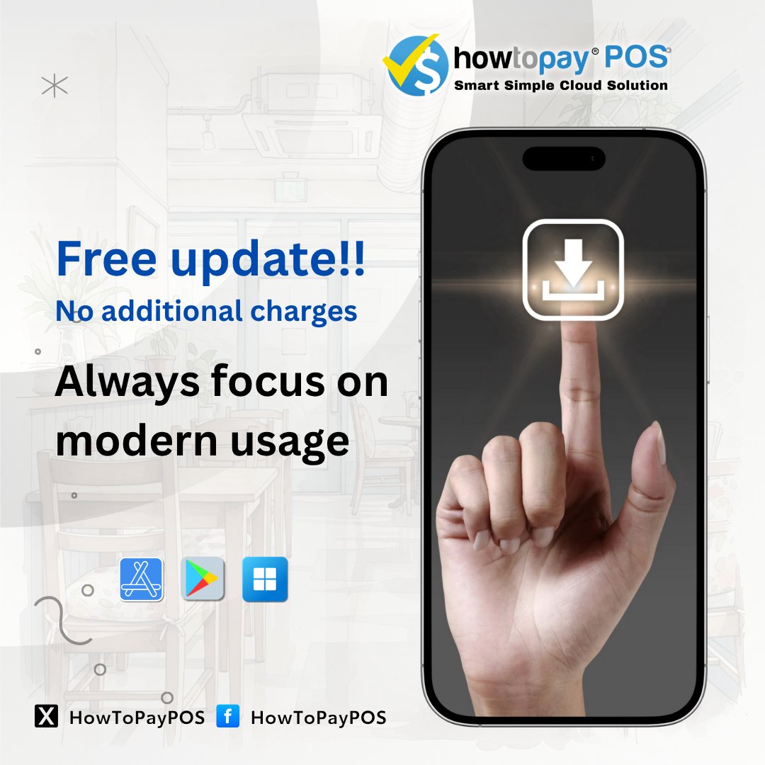 HowToPayPOS's tweet image. Stay updated — always modern, always free! 🚀📱
Enjoy free updates with no extra charges — ever! 💡
Your POS system, smarter and more future-ready every time

Learn more at 👉 howtopay.com