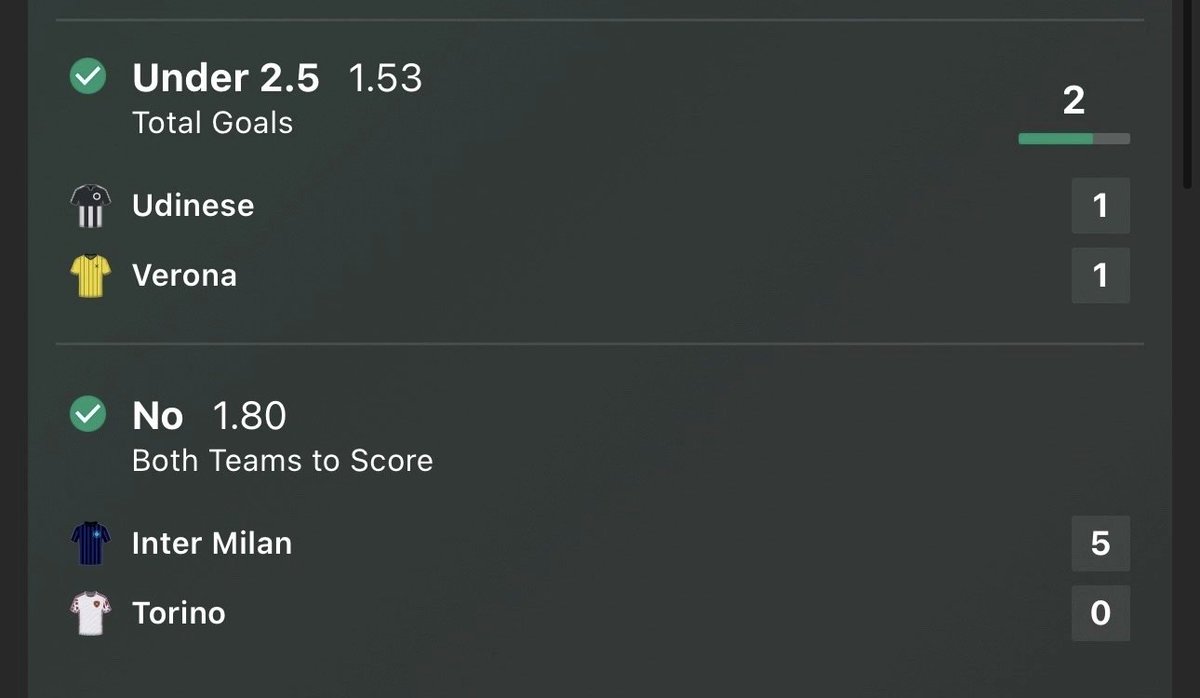 NotAdviceFr's tweet photo. 🔥 #SOCCER #PremiumTips Recap 🔥
Another big night for the premium team 💰
Slip 1:
✅ #Udinese v #Verona – Under 2.5 Goals landed
✅#InterMilan v #Torino BTTS No
Slip 2:
✅ #InterMilan v #Torino FT Result
✅ #Newcastle v #Liverpool FT Result
Slip 3:
✅ #InterMilan v #Torino FT Result
✅#InterMilan v #Torino BTTS No
✅ #Newcastle v #Liverpool FT Result
✅ #Newcastle v #Liverpool BTTS Yes
#SportsBetting #Soccer #Betting