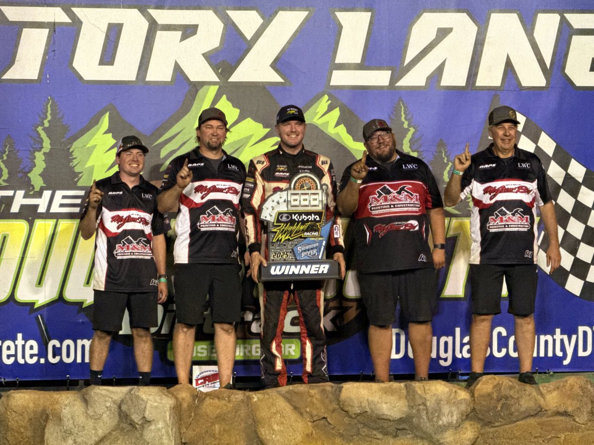 It’s a west coast trip to @WhiskeyMyers Victory Lane for the Murray-Marks Motorsports boys — snapping a 15-race dry spell back to May at <a href="/PortRoyalSpdway/">Port Royal Speedway #SpeedPalace</a>.

That’s 6️⃣ career wins for @BMRacing19 with @Kubota_USA High Limit Racing!