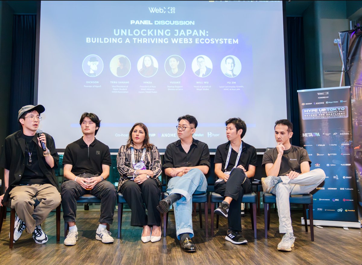 hype 3 (@hype3_marketing) on Twitter photo From expert panels to lively networking #HypeUpTokyo brought the Japan Web3 community together 🔥
Massive thanks to <a href="/Anome_Official/">ANOME Protocol</a> <a href="/BuzzUpHQ/">BuzzUp HQ 🐝</a> <a href="/BitgetWallet/">Bitget Wallet 🩵</a> for co-hosting, and to <a href="/avax/">Avalanche🔺</a> <a href="/JETRO_info/">ジェトロ(日本貿易振興機構)</a> <a href="/Web3Salon/">Web3 Salon | Supported by JETRO</a> <a href="/students_web3/">学生web3連合(Japan Student web3 Association)</a> <a href="/GAMIES_Official/">GAMIES|Web3 Game × Community</a> <a href="/ngg_japan/">NinjaGuild_Japan (NGG)/暗号資産(仮想通貨)・Web3コミュニティ</a> <a href="/AWAJ_official/">Asia Web3 Alliance Japan (AWAJ)</a> <a href="/CoinRank_io/">CoinRank</a> From expert panels to lively networking #HypeUpTokyo brought the Japan Web3 community together 🔥
Massive thanks to <a href="/Anome_Official/">ANOME Protocol</a> <a href="/BuzzUpHQ/">BuzzUp HQ 🐝</a> <a href="/BitgetWallet/">Bitget Wallet 🩵</a> for co-hosting, and to <a href="/avax/">Avalanche🔺</a> <a href="/JETRO_info/">ジェトロ(日本貿易振興機構)</a> <a href="/Web3Salon/">Web3 Salon | Supported by JETRO</a> <a href="/students_web3/">学生web3連合(Japan Student web3 Association)</a> <a href="/GAMIES_Official/">GAMIES|Web3 Game × Community</a> <a href="/ngg_japan/">NinjaGuild_Japan (NGG)/暗号資産(仮想通貨)・Web3コミュニティ</a> <a href="/AWAJ_official/">Asia Web3 Alliance Japan (AWAJ)</a> <a href="/CoinRank_io/">CoinRank</a>