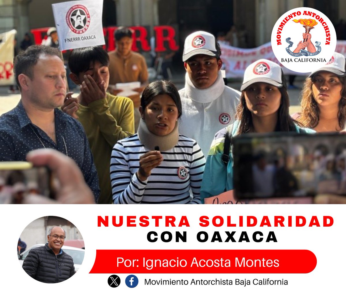 🚩Te compartimos el artículo de esta semana

Nuestra solidaridad con Oaxaca
Ignacio Acosta Montes
Dirigente de Antorcha en BC y el Noroeste
👇👇

facebook.com/share/p/16sqiT…