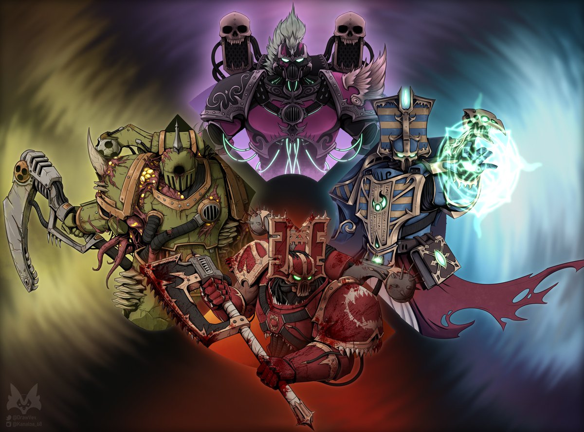 Brothers in Chaos.
"Death to the False Emperor!!!"
#warhammer40k #WarhammerArt #warhammercommunity #ArtistOnTwitter