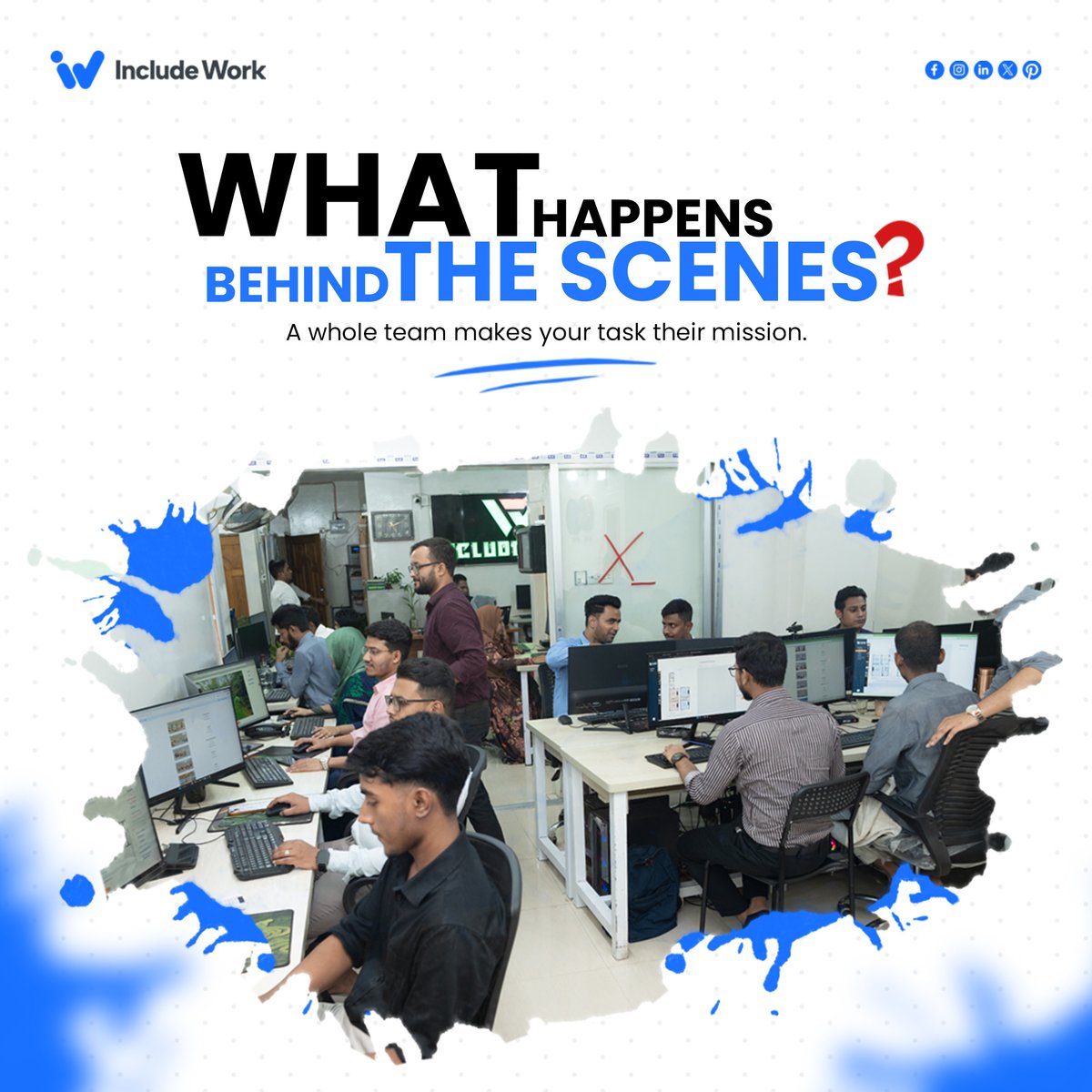 IncludeWork's tweet image. Ever wondered what makes your business tasks run seamlessly?
Meet the dedicated team working tirelessly behind the scenes to turn your goals into reality.
At Include Work, your success is our mission! 🚀

#IncludeWork #VirtualAssistant #BehindTheScenes #TeamworkInAction