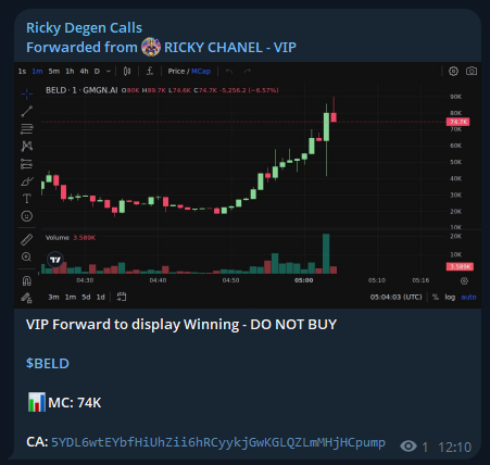 RickyDegen's tweet photo. I called $BELD at a 74K market cap. Its current ATH is 160K
VIP Call TELEGRAM - 2.1X
$BELD
5YDL6wtEYbfHiUhZii6hRCyykjGwKGLQZLmMHjHCpump
Call From: https://t.co/p8d9HEEi80
#SOL #MemeSol #Solana #Crypto #MemeCoin #MemeCoins #BELD https://t.co/2jb1e6GNQi