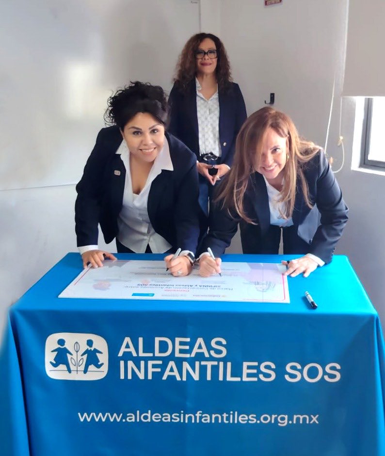 Hoy firmamos un convenio de colaboración entre Aldeas Infantiles y ⁦<a href="/SIPINNA_MX/">Sipinna</a>⁩ .