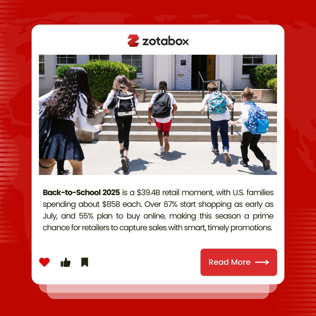 Zotabox (@zotabox) on Twitter photo π₯Back-to-School Drives eCommerce Sales Growth
Parents to spend $30.9B (~$570/student) in 2025; 80% of sales growth is online.
π Boost revenue with Zotabox:
β
 Smart Bars for bundles
β
 Pop-ups w/ codes
β
 Countdown timers for urgency
#BackToSchool #eCommerceGrowth #Zotabox π₯Back-to-School Drives eCommerce Sales Growth
Parents to spend $30.9B (~$570/student) in 2025; 80% of sales growth is online.
π Boost revenue with Zotabox:
β
 Smart Bars for bundles
β
 Pop-ups w/ codes
β
 Countdown timers for urgency
#BackToSchool #eCommerceGrowth #Zotabox