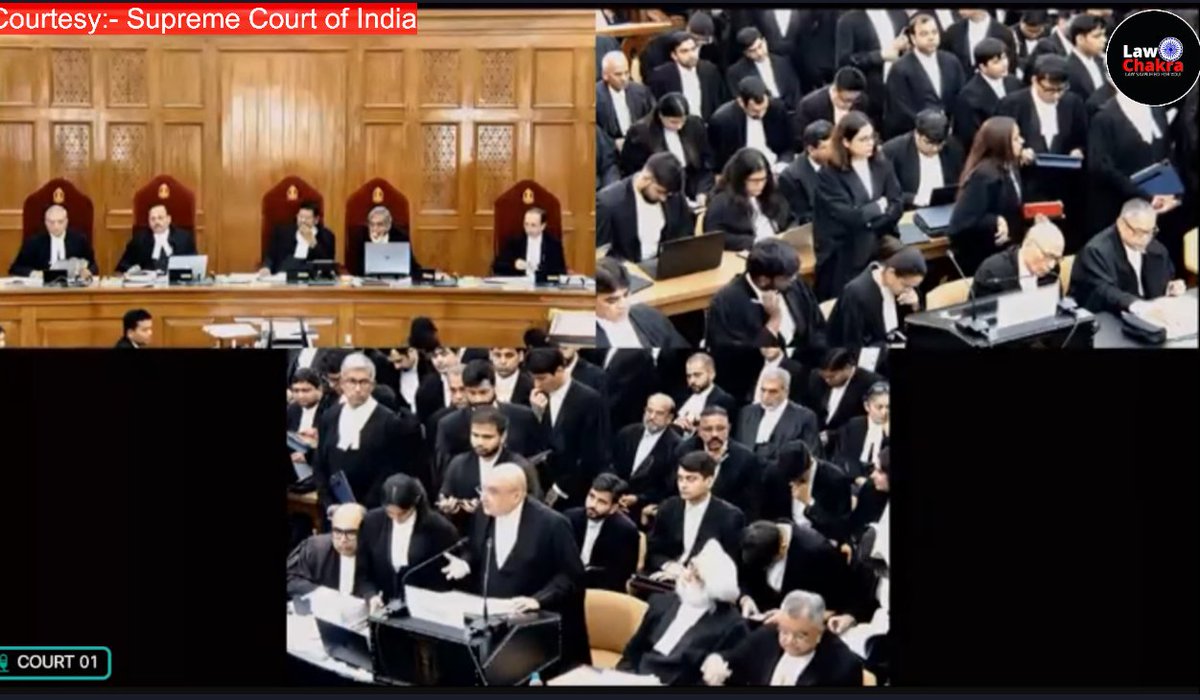 LawChakra's tweet image. The hearing begins. This is the last day for hearing the side in favour of the reference.
#SupremeCourt #presidentreference #ConstitutionBench