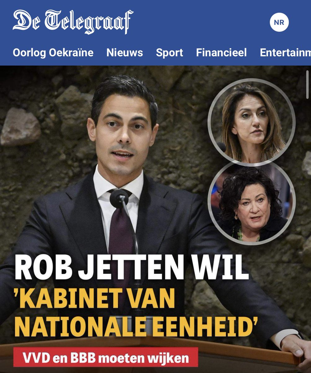 Mensen zijn het ruziemaken beu. Nederland heeft behoefte aan stabiliteit, zonder crisis en chaos.

Laten we nu met alle positieve krachten het landsbelang voorop stellen. Het is tijd voor een kabinet van nationale eenheid met gedegen bestuurders:
telegraaf.nl/politiek/rob-j…