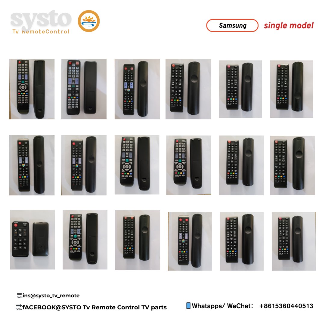 SystoRemote's tweet image. Support customization👉SamsungSingle model🔥
🔗systo.hk
🔗linktr.ee/SystoOfficial
📱WhatsApp/WeChat：8615360440513
#tv #tvremotecontrol #tvremote #customized #remotecontrol #IntelligentLife #factory #exporttrad