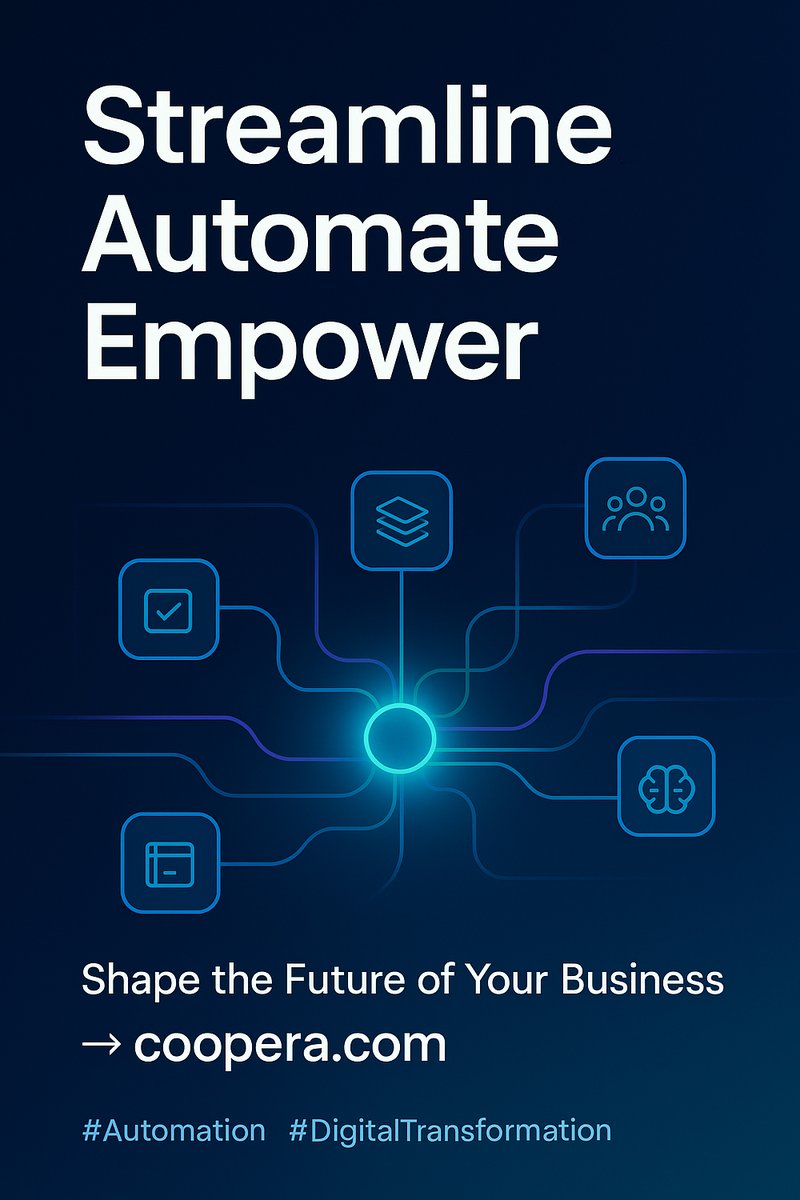 rntrustme's tweet image. 🚀 One Platform. Zero Complexity. Infinite Possibilities.
Experience seamless business orchestration with Coopera.com — your unified platform for automation and growth.
✨ Eliminate complexity
 ✨ Supercharge collaboration
 ✨ Unlock the future of automation