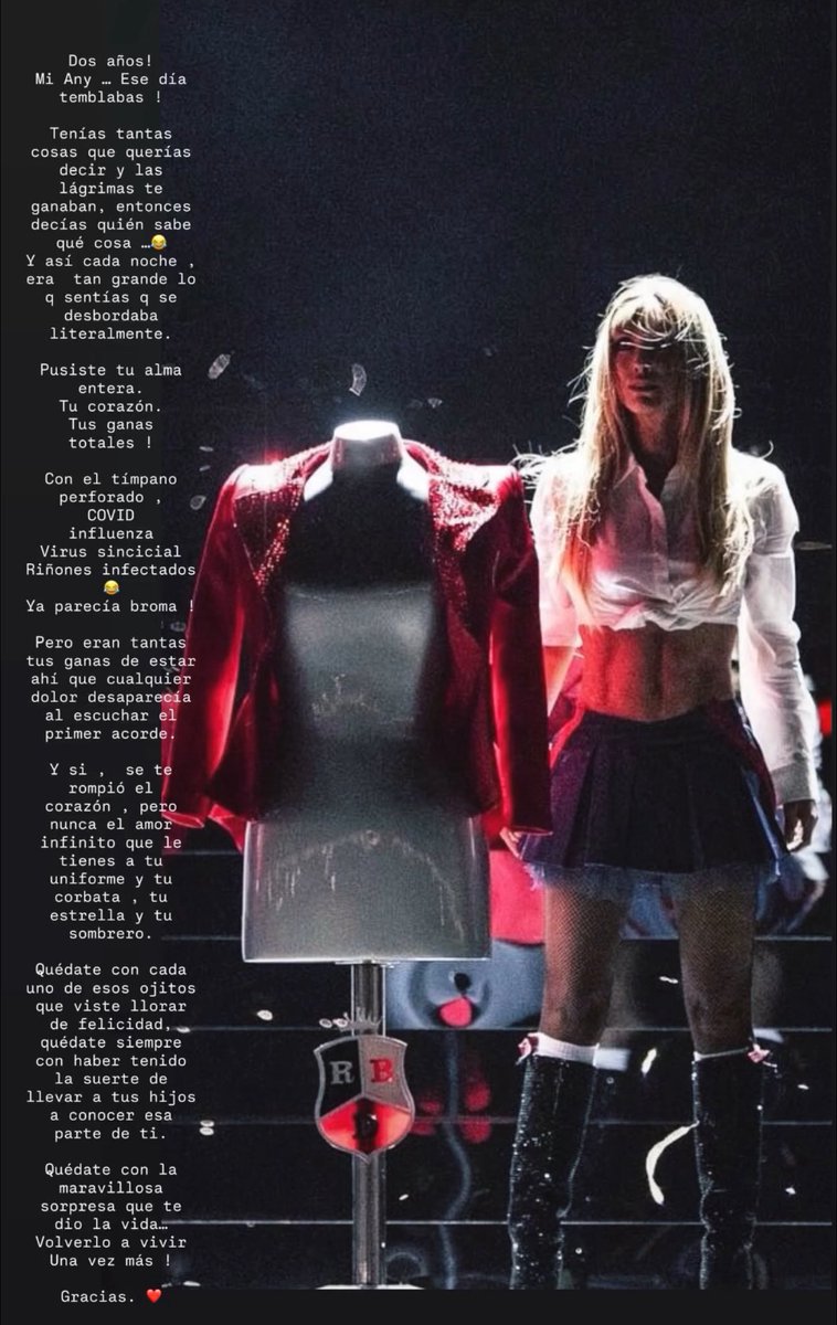 WeAreRBDusa's tweet image. Anahi y Dulce conmemorando los dos años desde el inicio de Soy Rebelde Tour❤️‍🩹 

Via IG